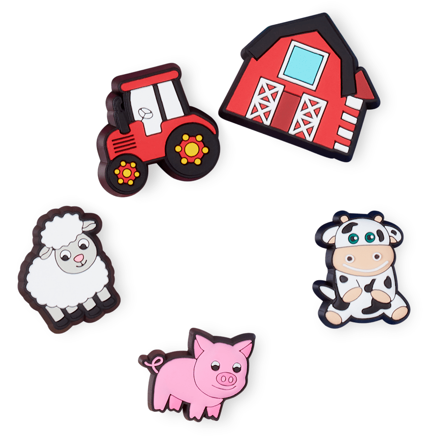 Crocs Cutesey Farm Animal 5 Pack Jibbitz Shoe Charm Women|Men|Kids|Jibbitz™ Charms