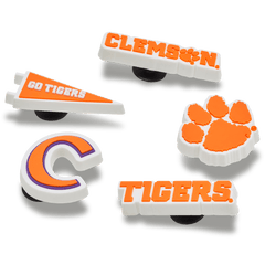 Crocs Clemson Univ 5 Pack Jibbitz™ charms Women|Men|Kids|Jibbitz™ Charms