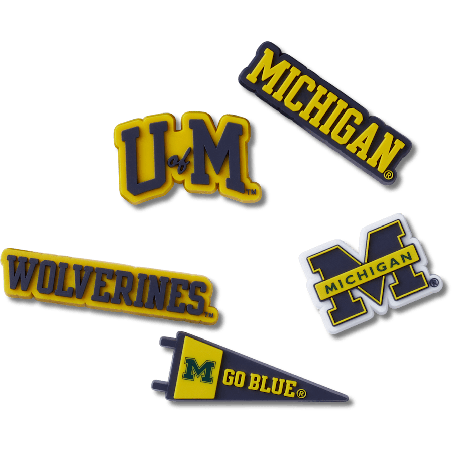 Crocs University of Michigan 5 Pack Jibbitz™ charms Women|Men|Jibbitz™ Charms