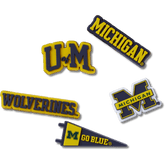 Crocs University of Michigan 5 Pack Jibbitz™ charms Women|Men|Jibbitz™ Charms