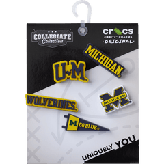 Crocs University of Michigan 5 Pack Jibbitz™ charms Women|Men|Jibbitz™ Charms