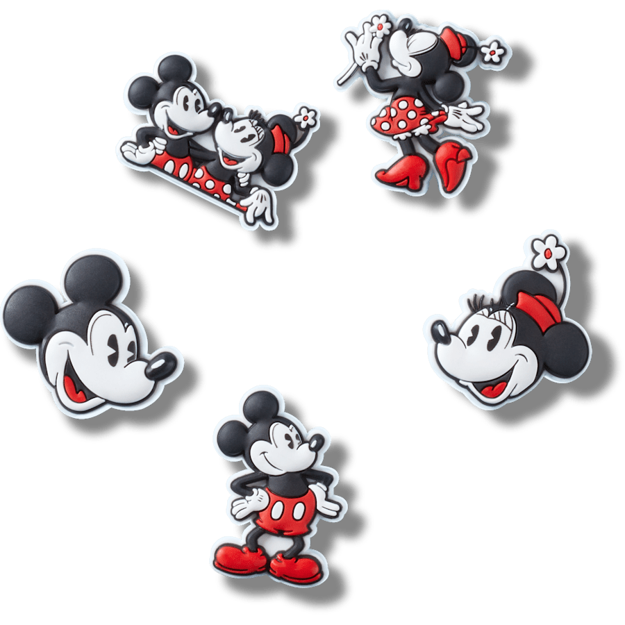 Crocs Mickey and Minnie PVC 5 Pack Jibbitz™ charms Women|Men|Kids|Jibbitz™ Charms