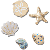 Crocs Gold Seashell 5 Pack Jibbitz™ charms Women|Men|Jibbitz™ Charms