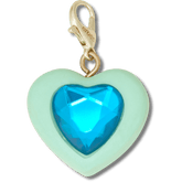 Crocs Blue Heart Sim Gem Charm Jibbitz Shoe Charm Women|Men|Kids|Jibbitz™ Charms