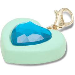 Crocs Blue Heart Sim Gem Charm Jibbitz Shoe Charm Women|Men|Kids|Jibbitz™ Charms