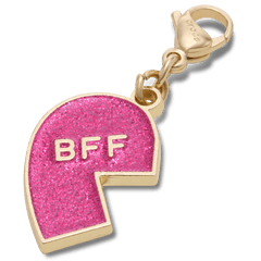 Crocs Pink Glitter BFF Charm Left Jibbitz Shoe Charm Women|Men|Kids|Jibbitz™ Charms