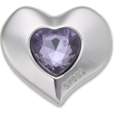 Crocs SilverandPurple SMT Gem Heart Jibbitz™ charms Women|Men|Jibbitz™ Charms