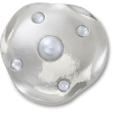 Crocs Silver and Pearl Disc Jibbitz™ charms Women|Men|Jibbitz™ Charms