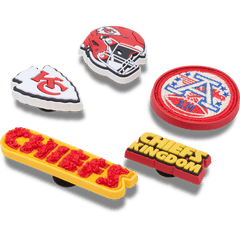 Crocs NFL Kansas City Chiefs 5 Pack Jibbitz Shoe Charm Women|Men|Jibbitz™ Charms