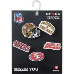 Crocs NFL San Francisco 49ers 5 Pack Jibbitz Shoe Charm Women|Men|Jibbitz™ Charms