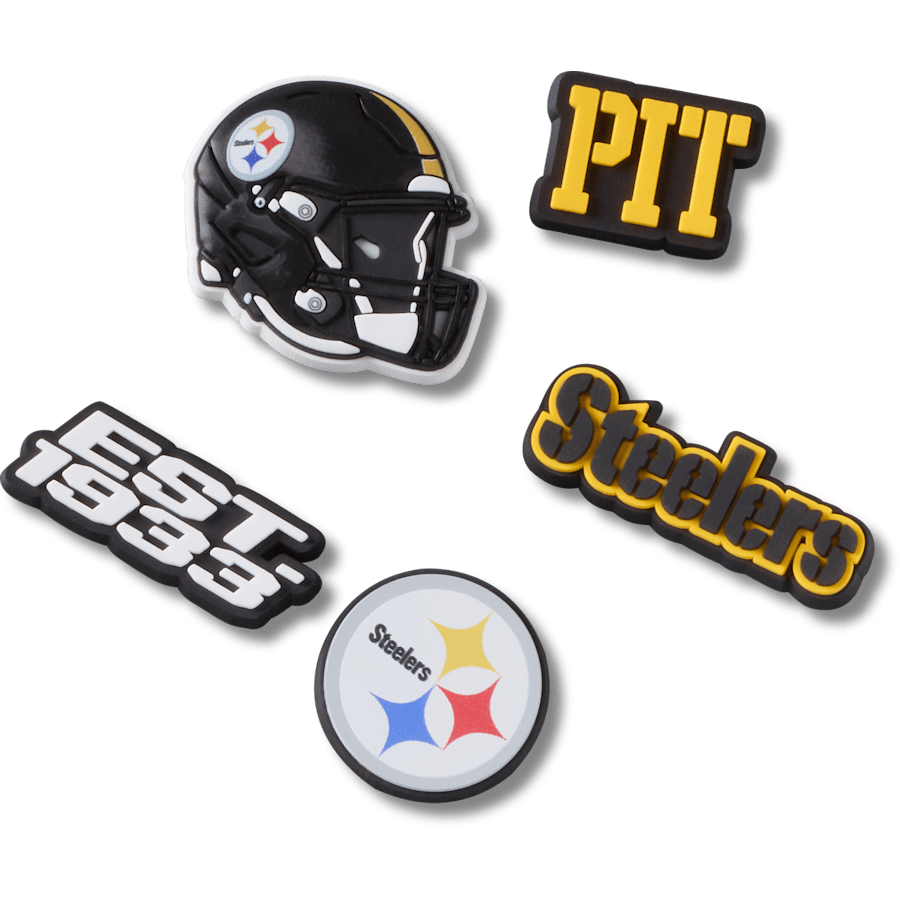 Crocs NFL Pittsburgh Steelers 5 Pack Jibbitz Shoe Charm Women|Men|Jibbitz™ Charms