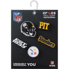 Crocs NFL Pittsburgh Steelers 5 Pack Jibbitz Shoe Charm Women|Men|Jibbitz™ Charms