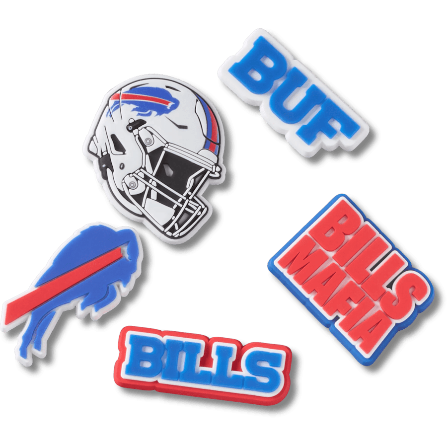 Crocs NFL Buffalo Bills 5 Pack Jibbitz Shoe Charm Women|Men|Jibbitz™ Charms
