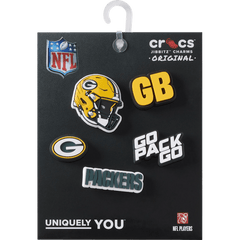 Crocs NFL Green Bay Packers 5 Pack Jibbitz Shoe Charm Women|Men|Jibbitz™ Charms