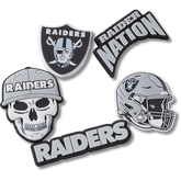 Crocs NFL Las Vegas Raiders 5 Pack Jibbitz Shoe Charm Women|Men|Jibbitz™ Charms