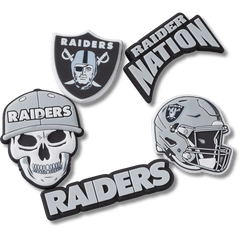 Crocs NFL Las Vegas Raiders 5 Pack Jibbitz Shoe Charm Women|Men|Jibbitz™ Charms