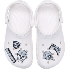 Crocs NFL Las Vegas Raiders 5 Pack Jibbitz Shoe Charm Women|Men|Jibbitz™ Charms
