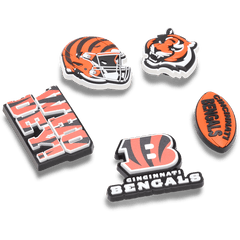 Crocs NFL Cincinnati Bengals 5 Pack Jibbitz Shoe Charm Women|Men|Jibbitz™ Charms