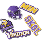 Crocs NFL Minnesota Vikings 5 Pack Jibbitz Shoe Charm Women|Men|Jibbitz™ Charms