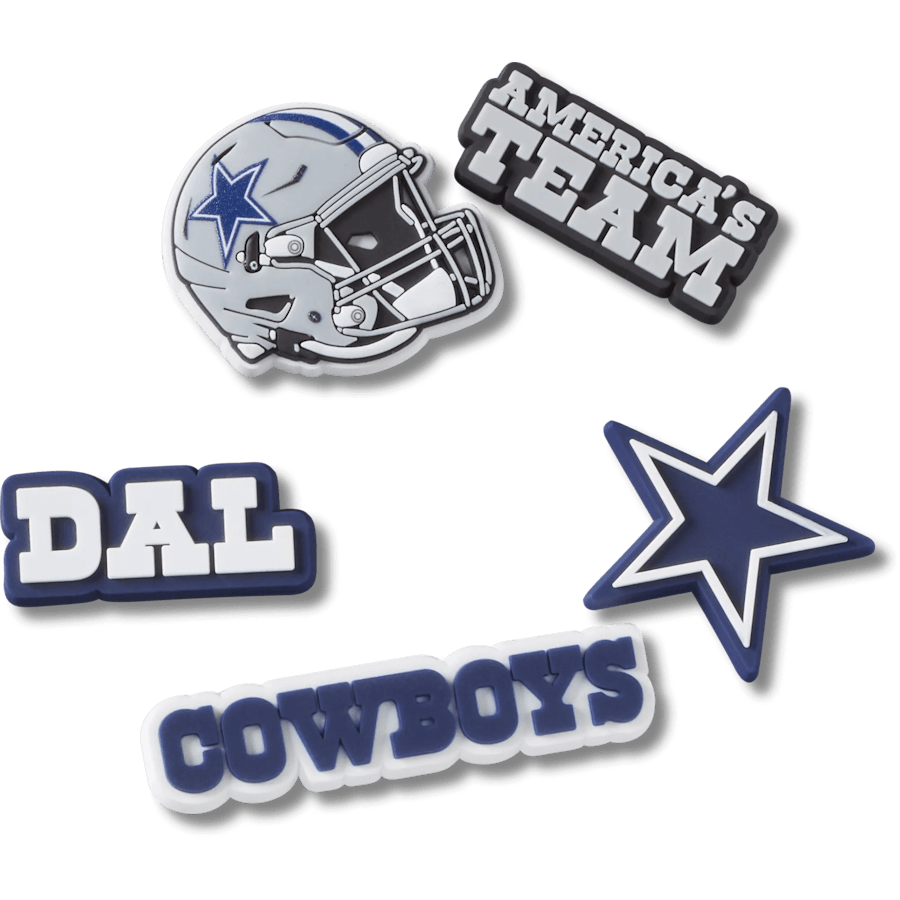 Crocs NFL Dallas Cowboys 5 Pack Jibbitz Shoe Charm Women|Men|Jibbitz™ Charms