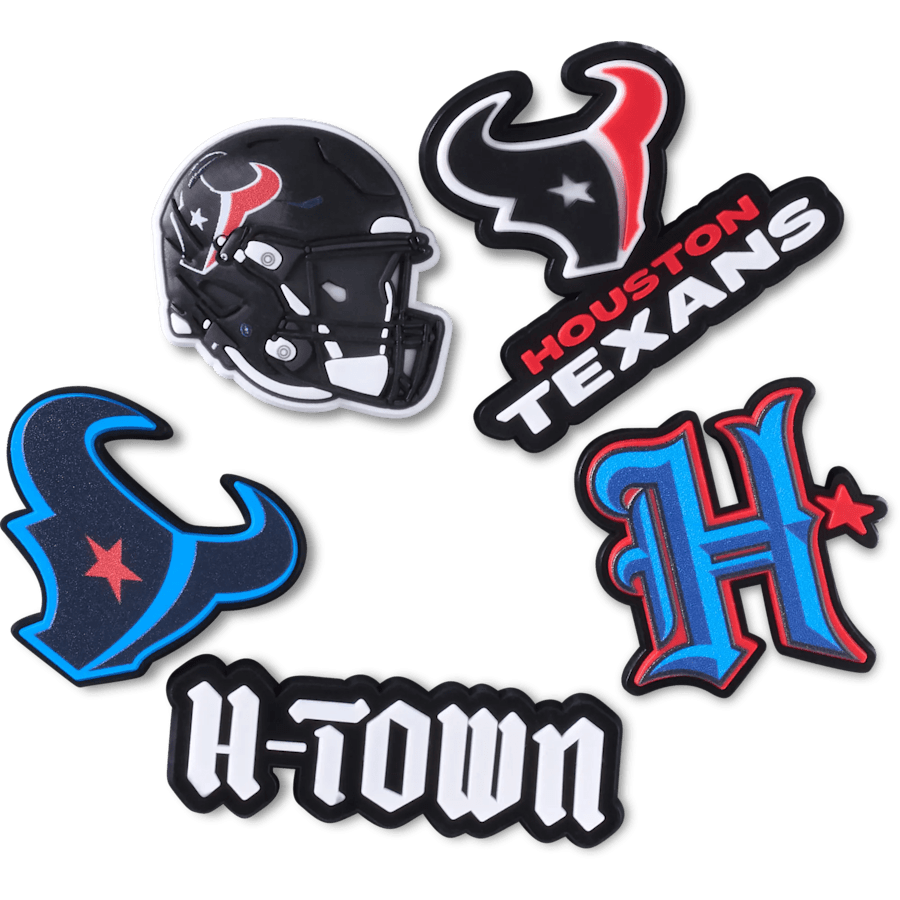 Crocs NFL Houston Texans 5 Pack Jibbitz Shoe Charm Women|Men|Jibbitz™ Charms