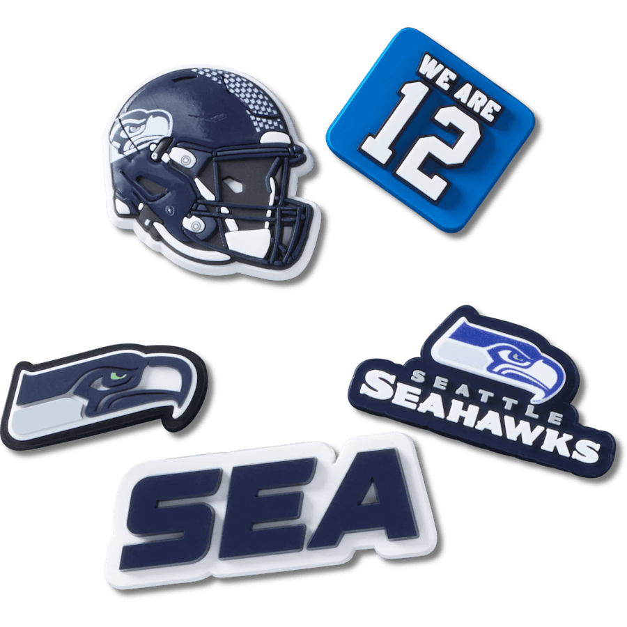 Crocs NFL Seattle Seahawks 5 Pack Jibbitz Shoe Charm Women|Men|Jibbitz™ Charms