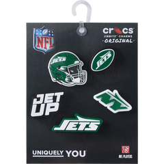 Crocs NFL New York Jets 5 Pack Jibbitz Shoe Charm Women|Men|Jibbitz™ Charms