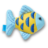 Crocs Blue and Gold Sparkle Fish Jibbitz™ charms Women|Men