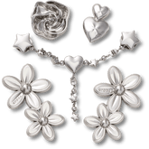 Crocs Silver Meta Floral 5 Pack Jibbitz™ charms Women|Men|Jibbitz™ Charms