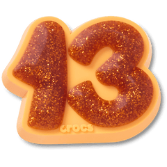 Crocs Orange Sparkly Number 13 Jibbitz™ charms Women|Men|Jibbitz™ Charms