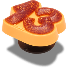 Crocs Orange Sparkly Number 13 Jibbitz™ charms Women|Men|Jibbitz™ Charms