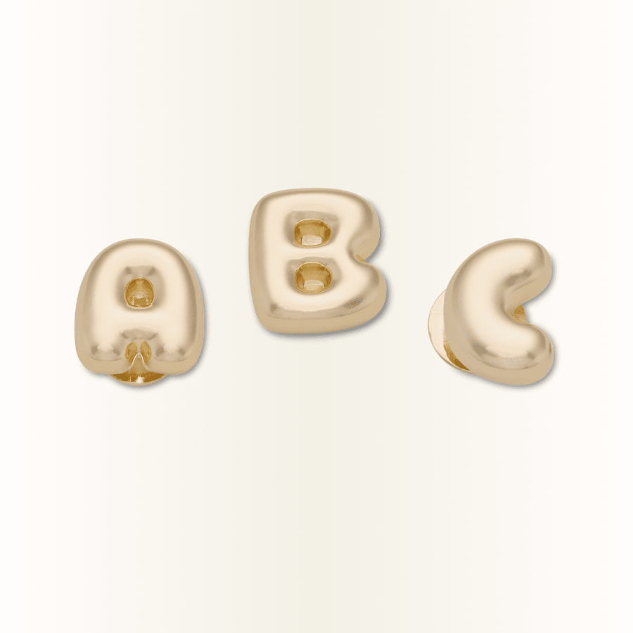 Crocs Gold Bubble Letter A-Z Jibbitz™ charms Women|Men|Jibbitz™ Charms