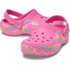 Crocs Kids' Classic Heart Lights Clog Kids