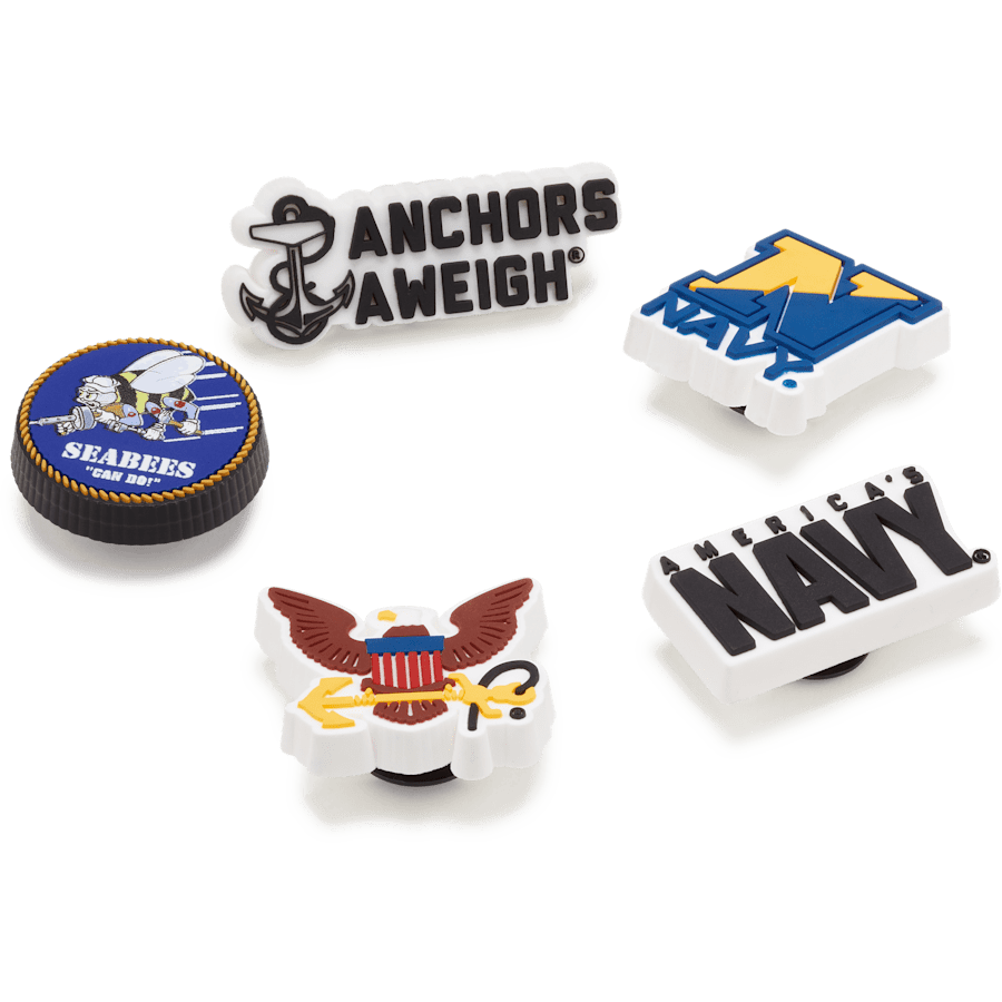 Crocs Armed Forces US Navy 5Pck Jibbitz Shoe Charm Women|Men|Kids|Jibbitz™ Charms