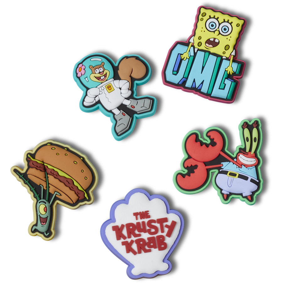 Crocs SpongeBob 5 Pack Jibbitz™ charms Women|Men|Kids|Jibbitz™ Charms