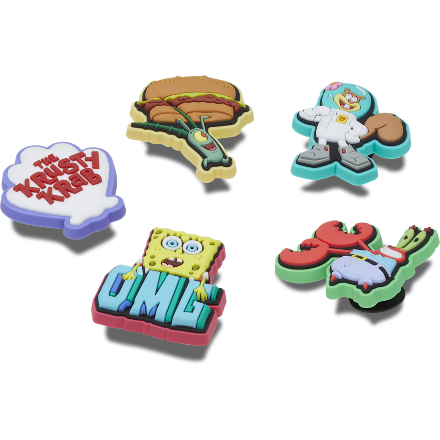 Crocs SpongeBob 5 Pack Jibbitz™ charms Women|Men|Kids|Jibbitz™ Charms