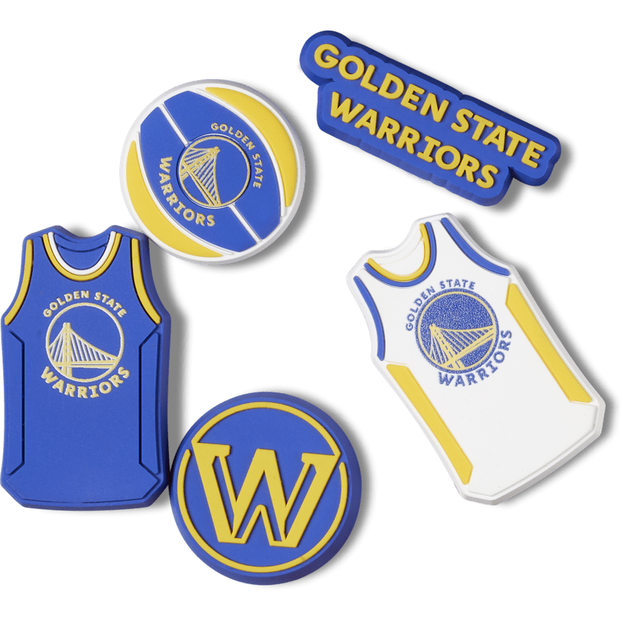 Crocs NBA Golden State Warriors 5 Pack Jibbitz™ charms Women|Men|Jibbitz™ Charms