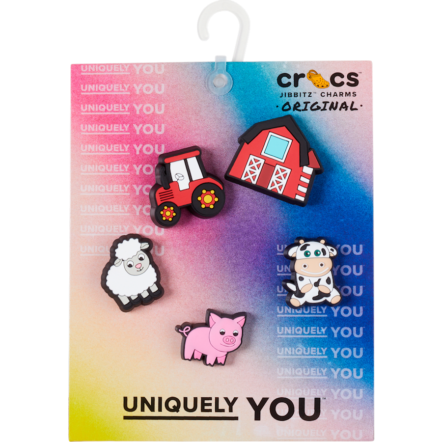 Crocs Cutesey Farm Animal 5 Pack Jibbitz Shoe Charm Women|Men|Kids|Jibbitz™ Charms