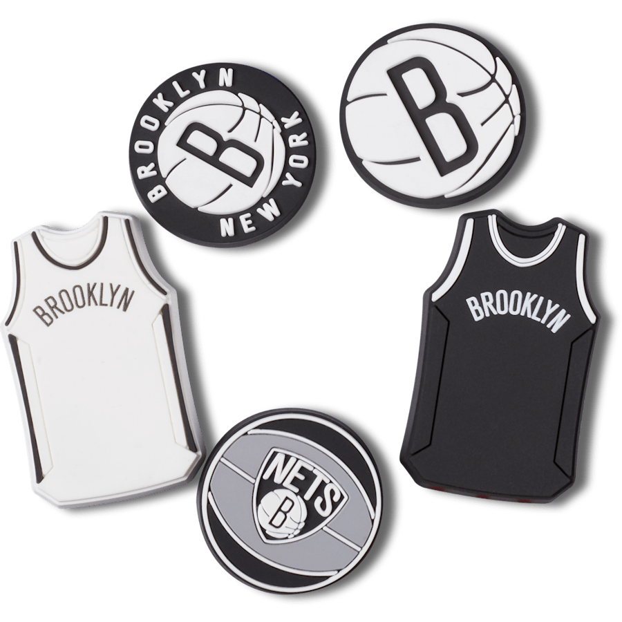 Crocs NBA Brooklyn Nets 5 Pack Jibbitz™ charms Women|Men|Jibbitz™ Charms