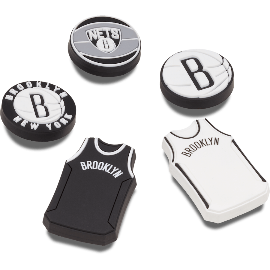 Crocs NBA Brooklyn Nets 5 Pack Jibbitz™ charms Women|Men|Jibbitz™ Charms