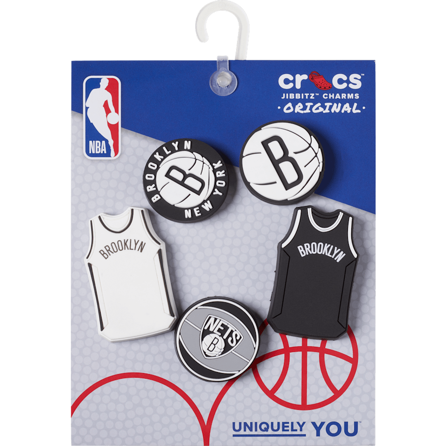 Crocs NBA Brooklyn Nets 5 Pack Jibbitz™ charms Women|Men|Jibbitz™ Charms