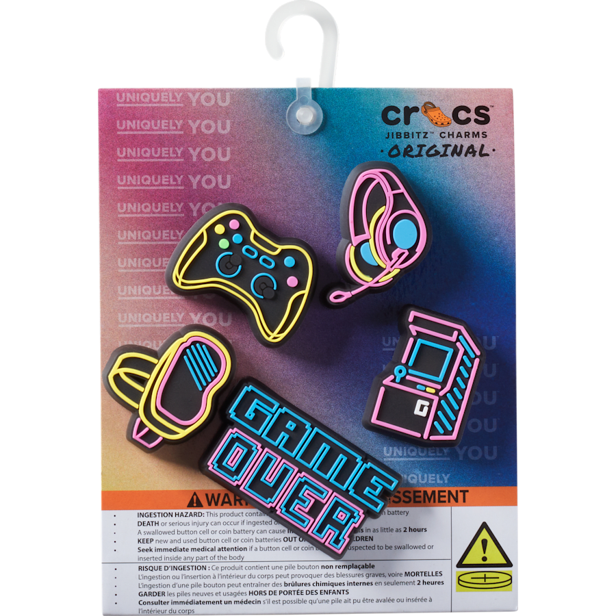 Crocs Lights Up Neon Gamer 5 Pack Jibbitz™ charms Women|Men|Jibbitz™ Charms