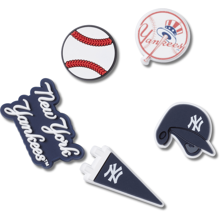 Crocs MLB New York Yankees 5 Pack Jibbitz™ charms Women|Men|Kids|Jibbitz™ Charms
