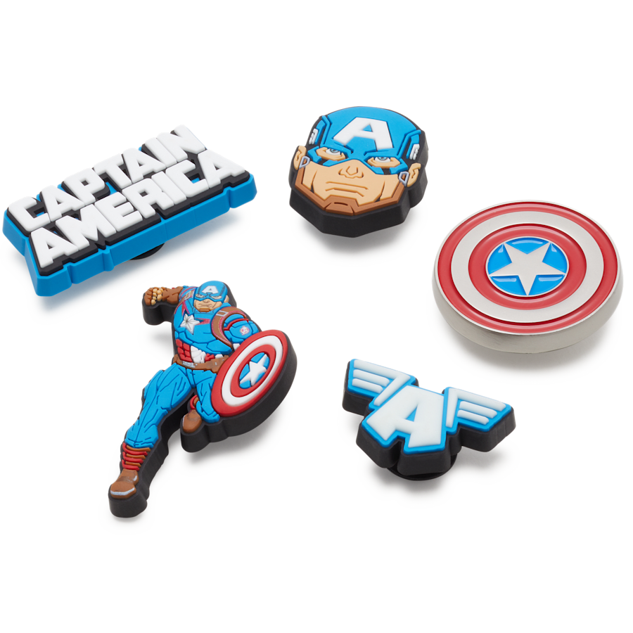Crocs Captain America 5 Pack Jibbitz™ charms Women|Men|Kids|Jibbitz™ Charms