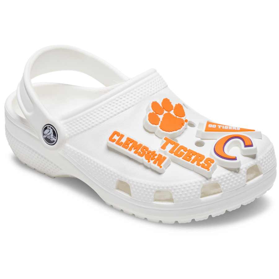 Crocs Clemson Univ 5 Pack Jibbitz™ charms Women|Men|Kids|Jibbitz™ Charms