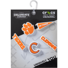 Crocs Clemson Univ 5 Pack Jibbitz™ charms Women|Men|Kids|Jibbitz™ Charms