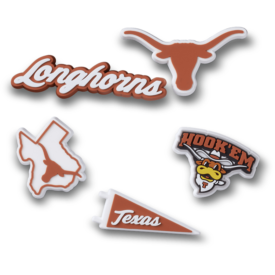 Crocs University of Texas 5 Pack Jibbitz™ charms Women|Men|Kids|Jibbitz™ Charms