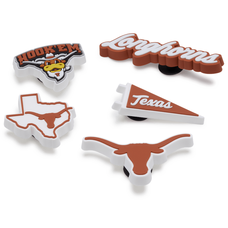 Crocs University of Texas 5 Pack Jibbitz™ charms Women|Men|Kids|Jibbitz™ Charms