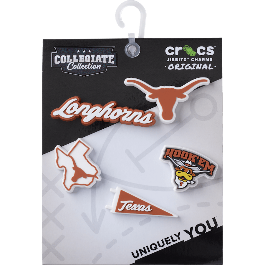 Crocs University of Texas 5 Pack Jibbitz™ charms Women|Men|Kids|Jibbitz™ Charms