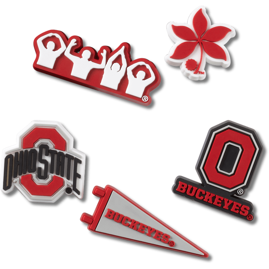Crocs Ohio State University 5 Pack Jibbitz™ charms Women|Men|Jibbitz™ Charms